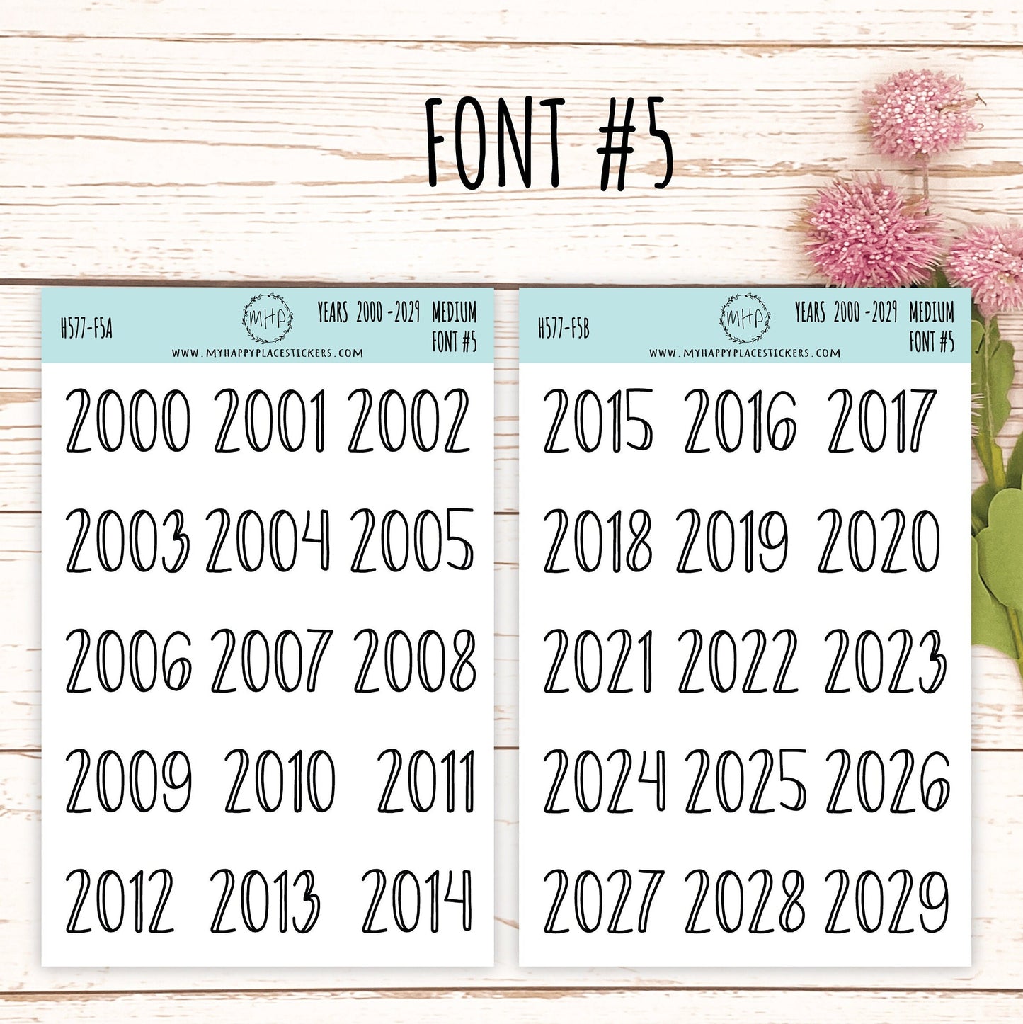 2000 - 2029 Years Stickers Size Medium. Timeline Stickers. || H577