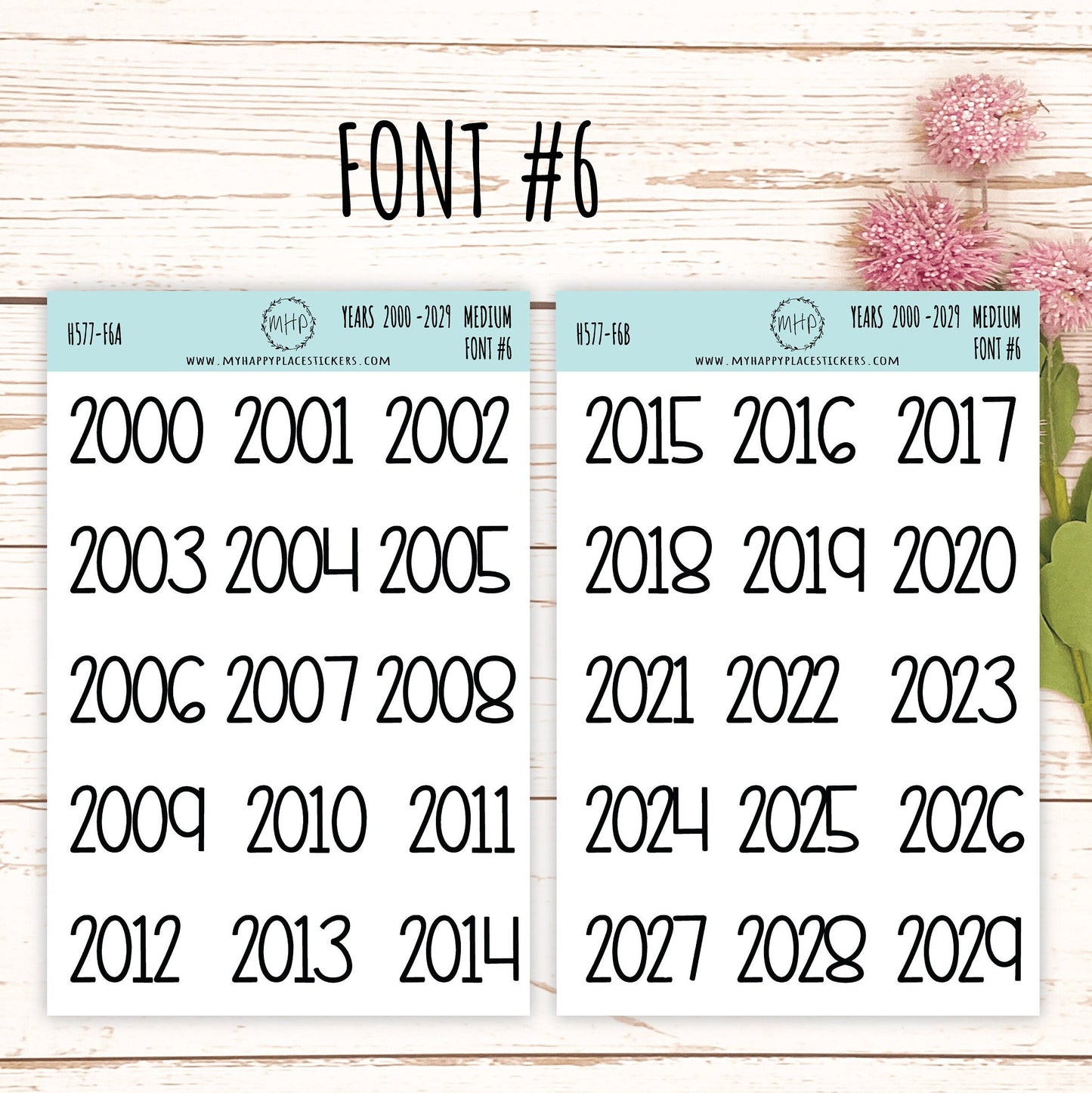 2000 - 2029 Years Stickers Size Medium. Timeline Stickers. || H577