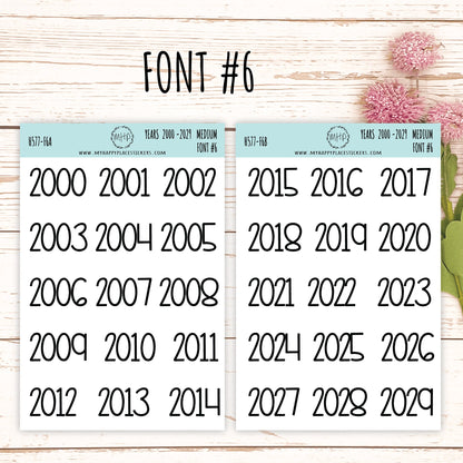 2000 - 2029 Years Stickers Size Medium. Timeline Stickers. || H577