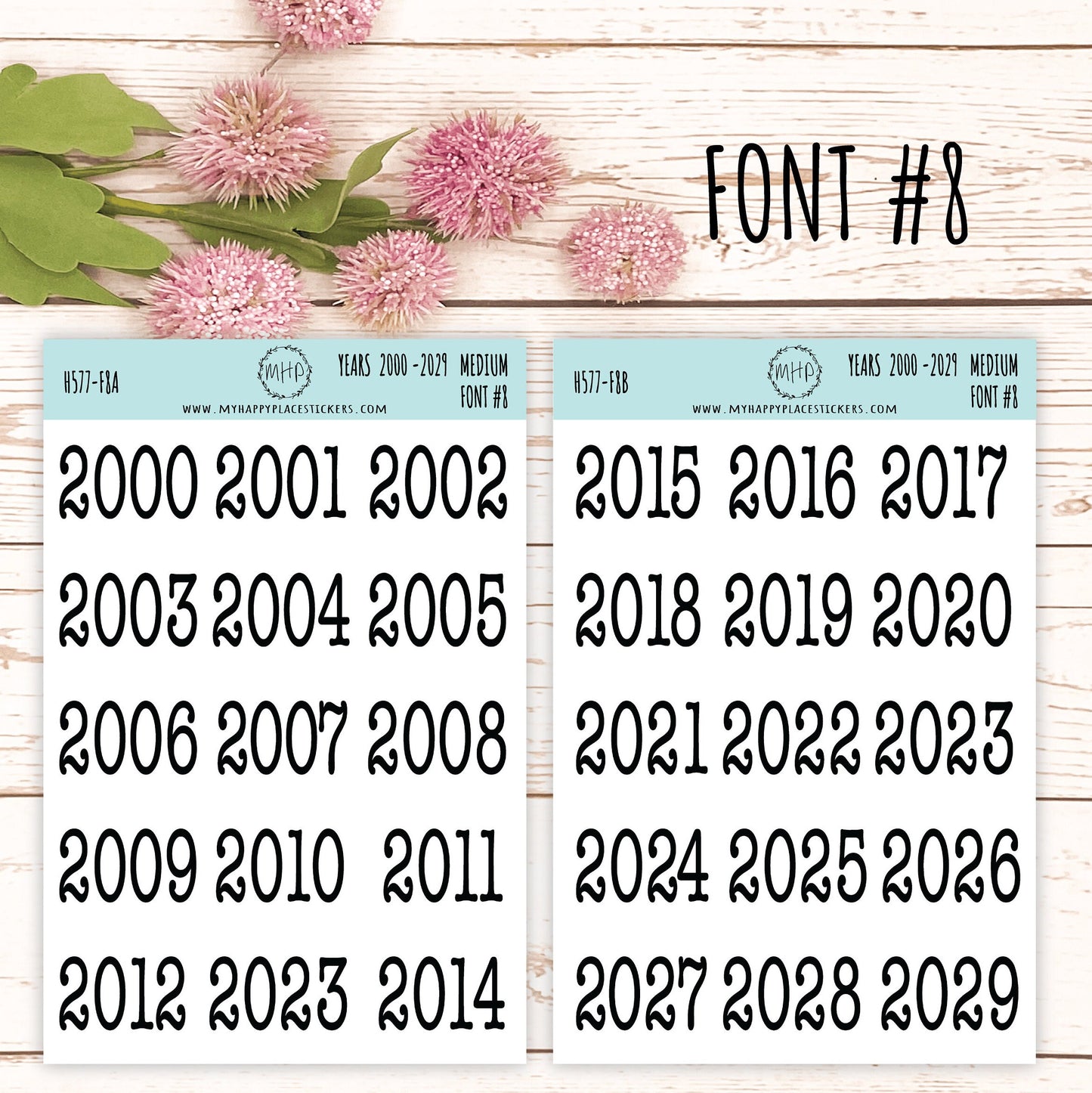 2000 - 2029 Years Stickers Size Medium. Timeline Stickers. || H577