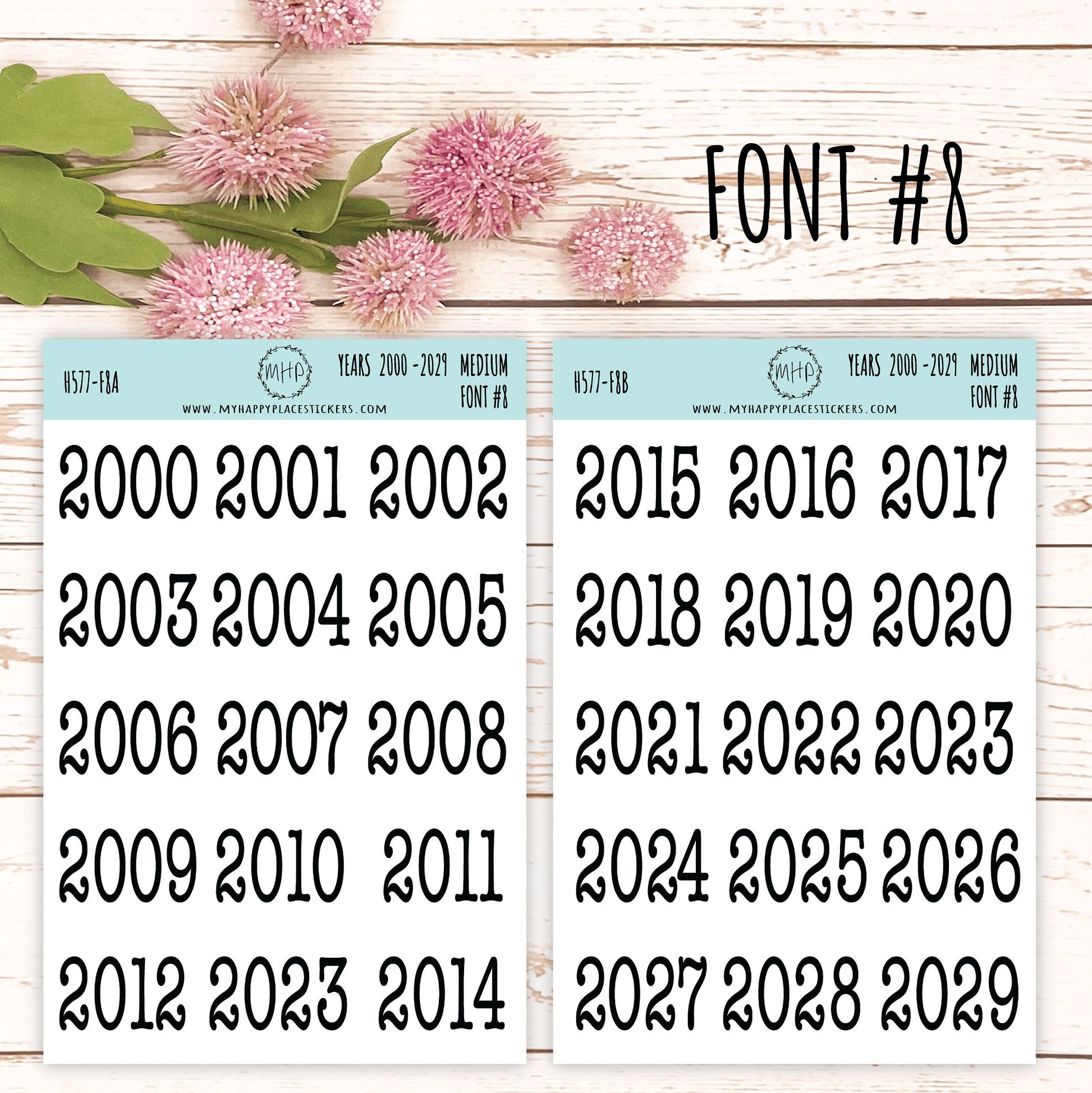 2000 - 2029 Years Stickers Size Medium. Timeline Stickers. || H577