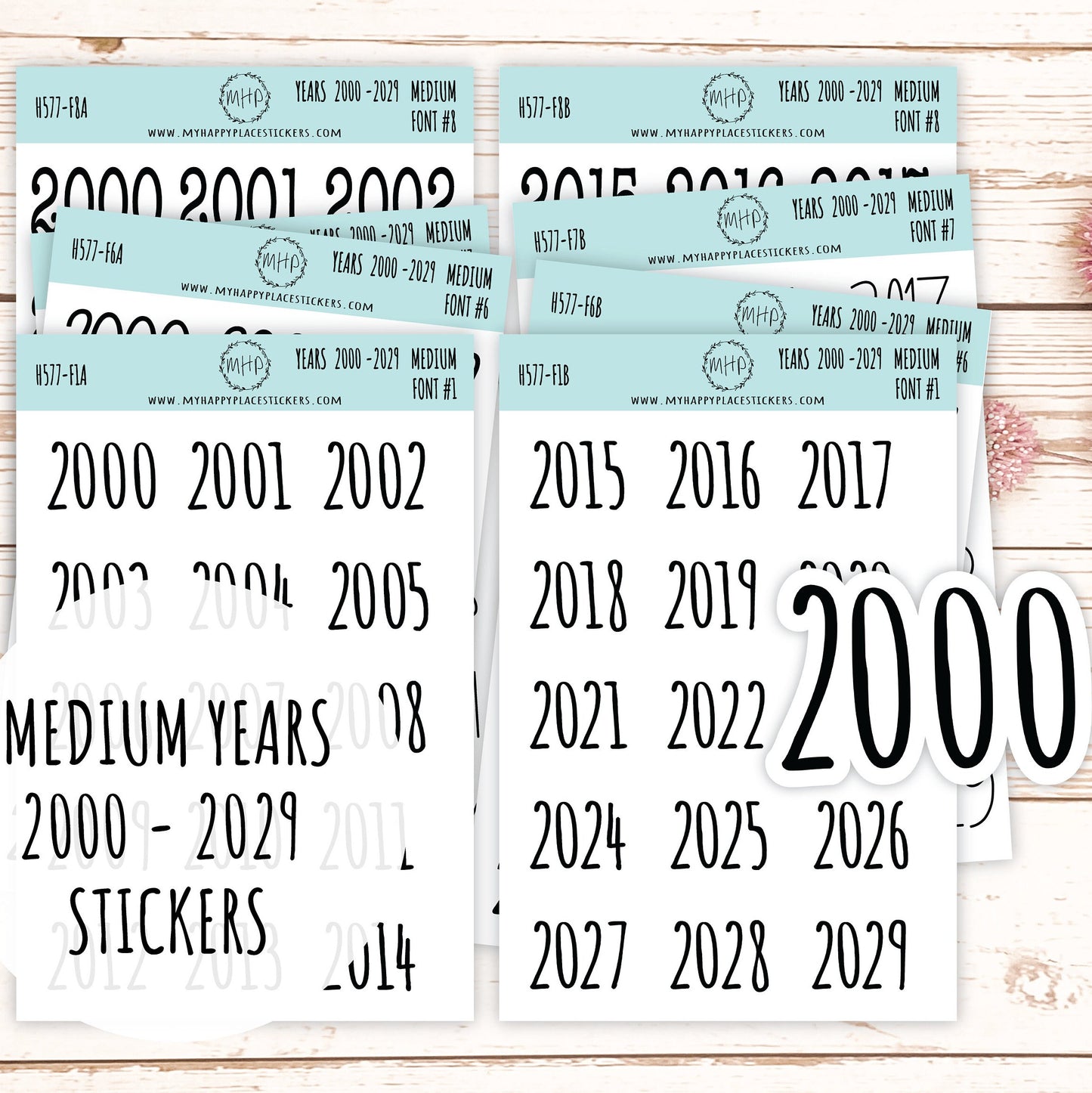 2000 - 2029 Years Stickers Size Medium. Timeline Stickers. || H577
