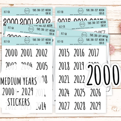 2000 - 2029 Years Stickers Size Medium. Timeline Stickers. || H577