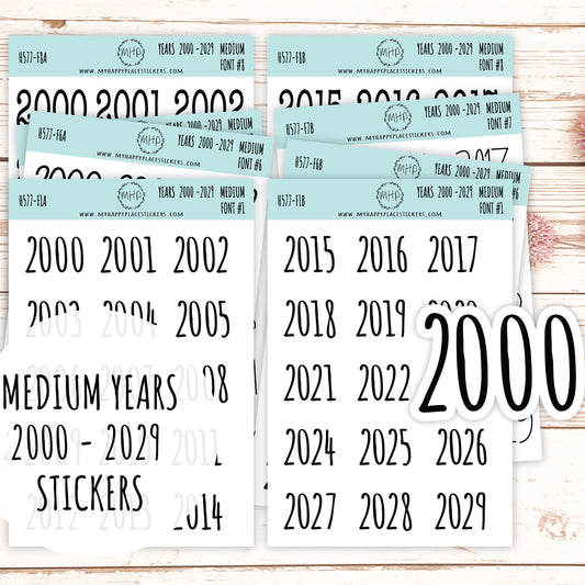 2000 - 2029 Years Stickers Size Medium. Timeline Stickers. || H577