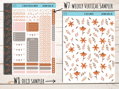 Erin Condren 7x9 Weekly Planning Kit. OCTOBER "Autumn Fall" Planner Stickers || AF-W