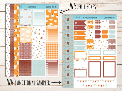 Erin Condren 7x9 Weekly Planning Kit. NOVEMBER "Grateful Fall" Planner Stickers || GF-W