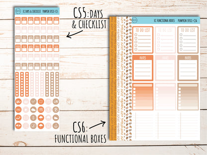 Stickers for 7x9 Erin Condren Planners. NOVEMBER "Pumpkin Spice". Add-On Sticker Sheets || PS-CS
