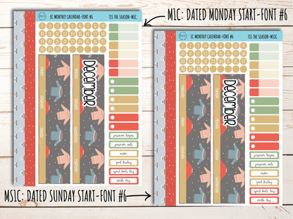 Erin Condren 7x9 Monthly Kit. DECEMBER "Tis the Season" || TS-M