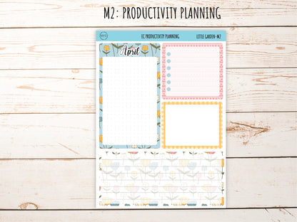 Erin Condren 7x9 Monthly Kit. APRIL "Little Garden" Planner Stickers || LG-M