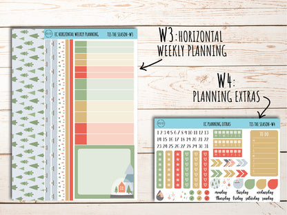 Erin Condren 7x9 Weekly Planning Kit. DECEMBER "Tis the Season" Planner Stickers || TS-W