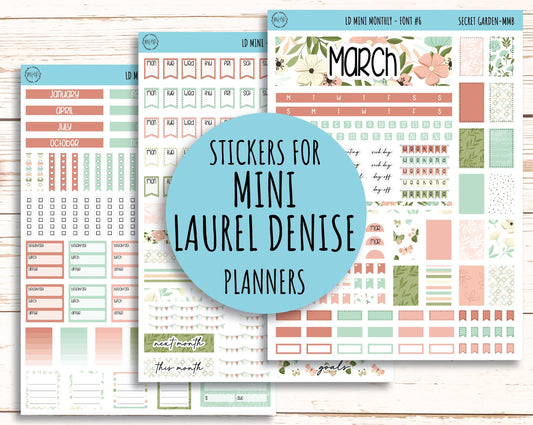 Sticker for MINI Laurel Denise Planners MARCH "Secret Graden" || MSG