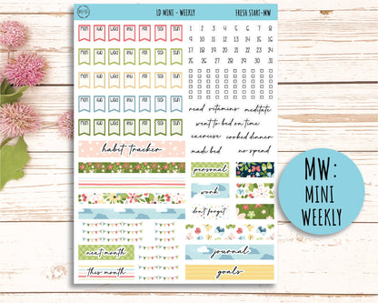Sticker for MINI Laurel Denise Planners APRIL "Fresh Start" || MFS