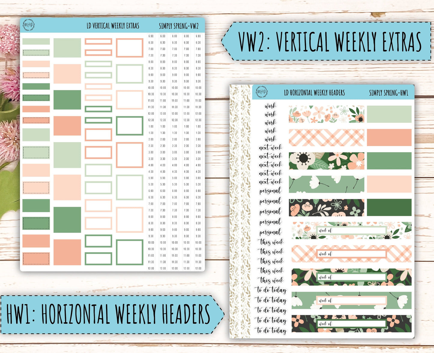 Monthly Plan Kit for Laurel Denise UNDATED Planners "Simply Spring" || MPSS