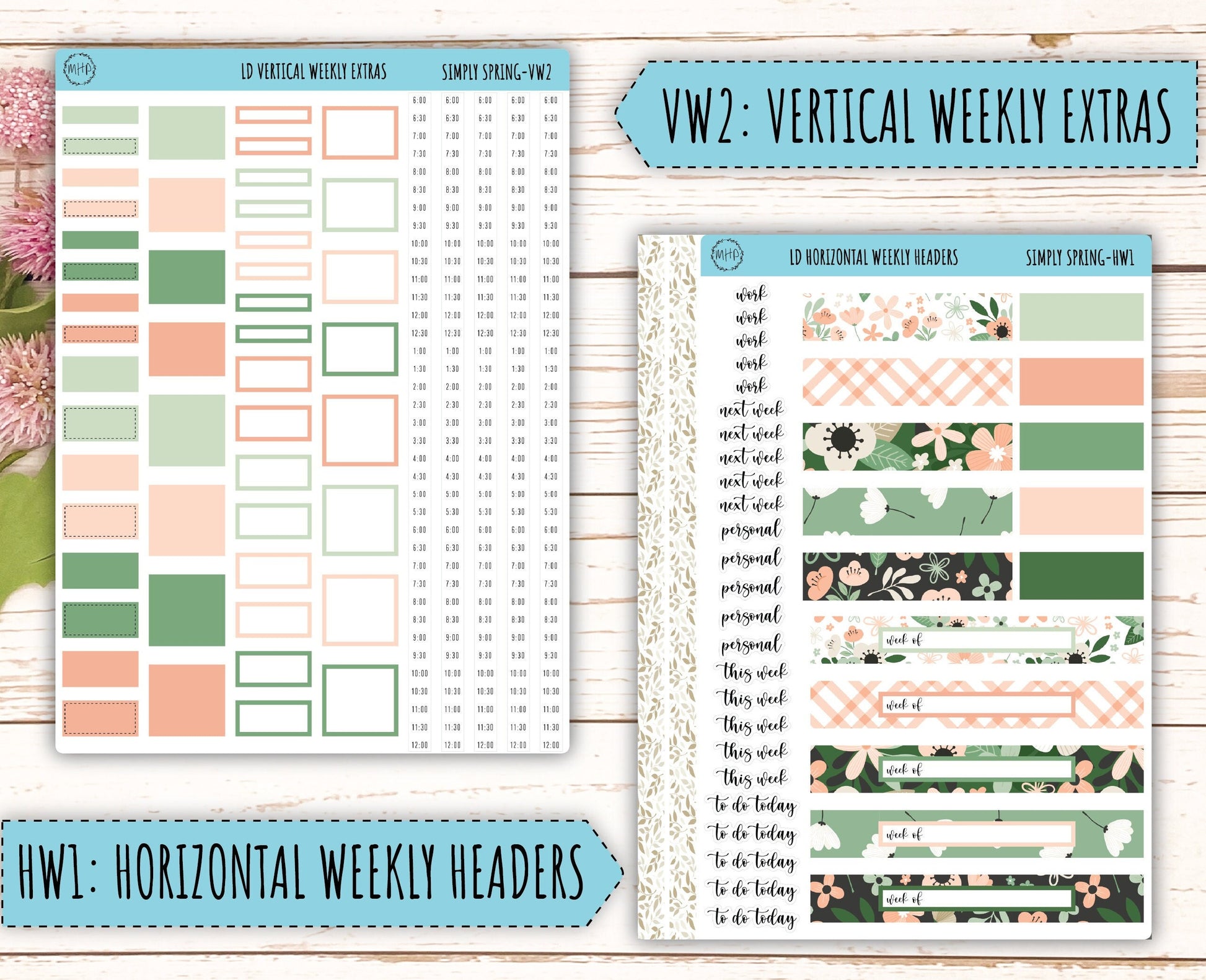 Monthly Plan Kit for Laurel Denise UNDATED Planners "Simply Spring" || MPSS