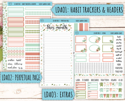 Monthly Plan Kit for Laurel Denise UNDATED Planners "Secret Garden" || MPSG