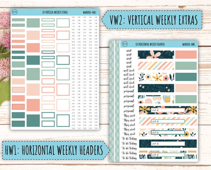 Sticker for 2024 Laurel Denise Planners. "Pretty Wildflowers" || MPWR