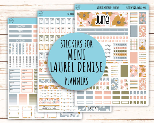 Sticker for MINI Laurel Denise Planners MAY "Pretty Wildflowers" || MPW