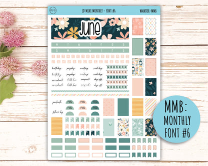 Sticker for MINI Laurel Denise Planners JUNE "Wander" || MWR