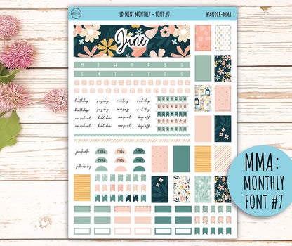 Sticker for MINI Laurel Denise Planners JUNE "Wander" || MWR
