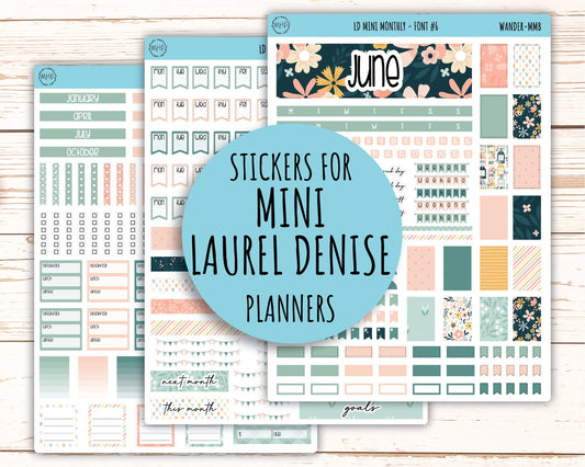 Sticker for MINI Laurel Denise Planners JUNE "Wander" || MWR