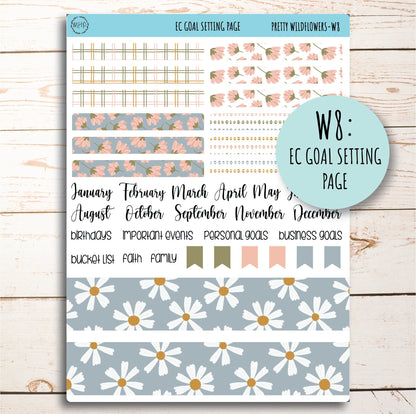 JUNE Weekly Planning Kits for 7x9 Planners. "Pretty Wildflowers" || PW-W
