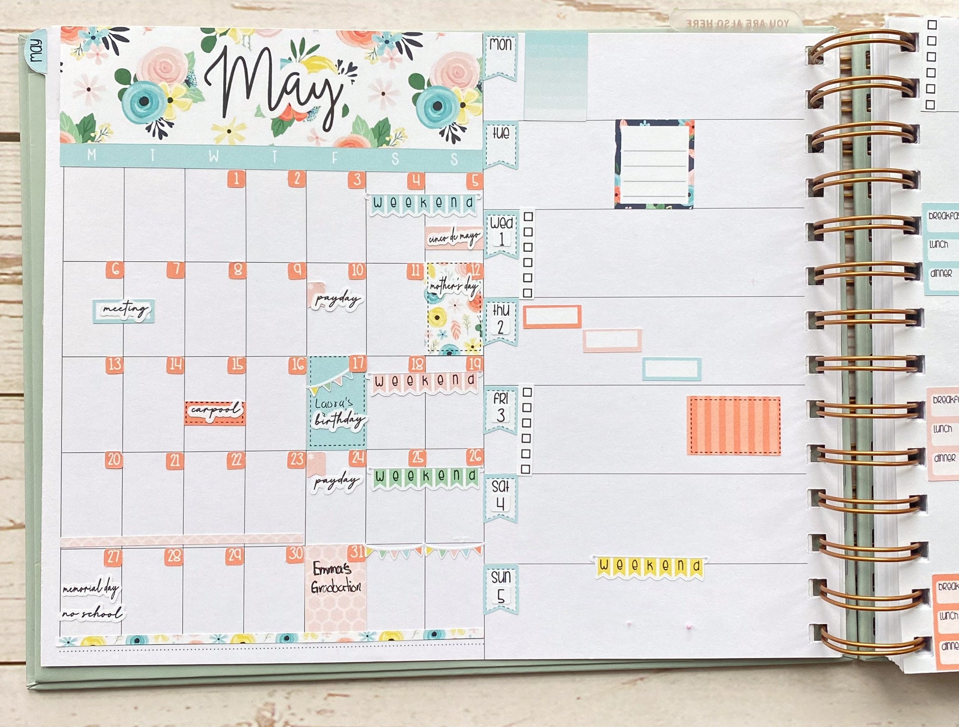 Sticker for MINI Laurel Denise Planners JUNE "Wander" || MWR