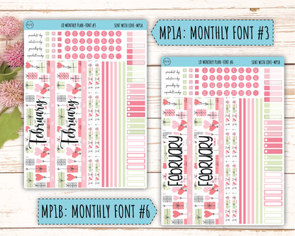 Monthly Plan Kit for Laurel Denise UNDATED Planners "Sent With Love" || MPSWL