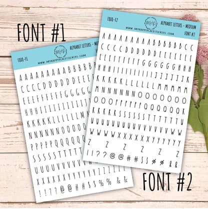 Alphabet Letters - Medium Size Stickers. || F808