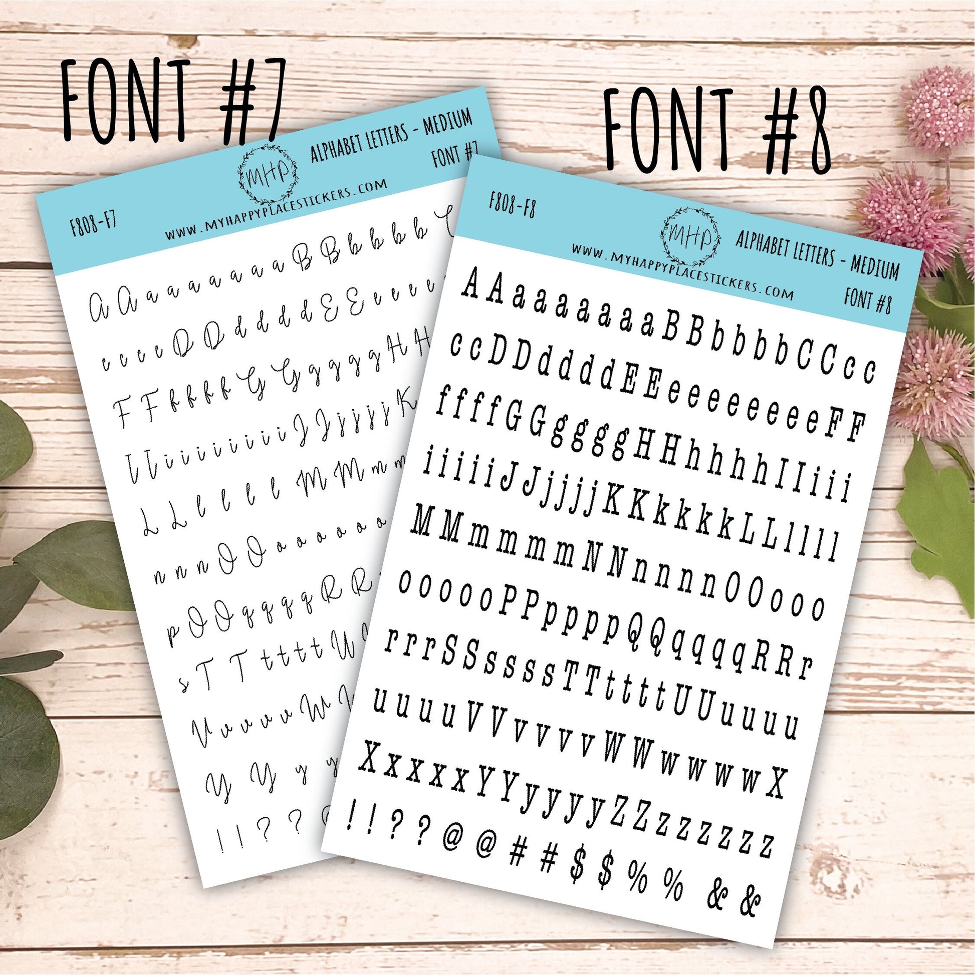 Alphabet Letters - Medium Size Stickers. || F808