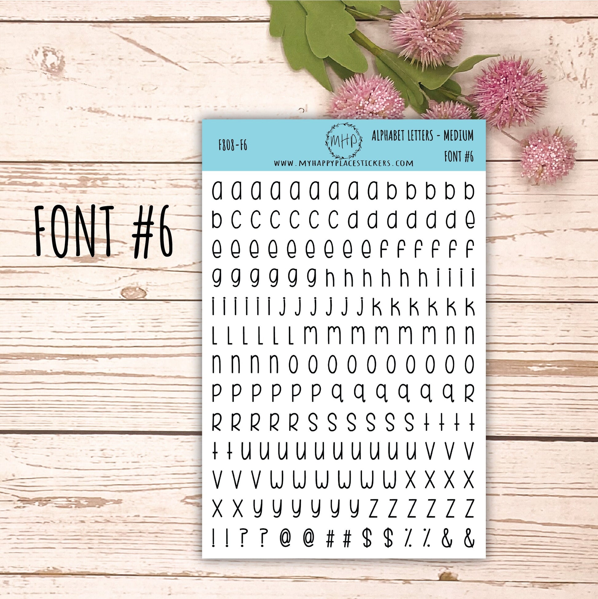 Alphabet Letters - Medium Size Stickers. || F808
