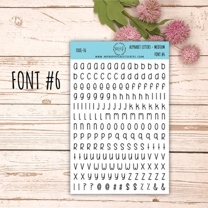 Alphabet Letters - Medium Size Stickers. || F808