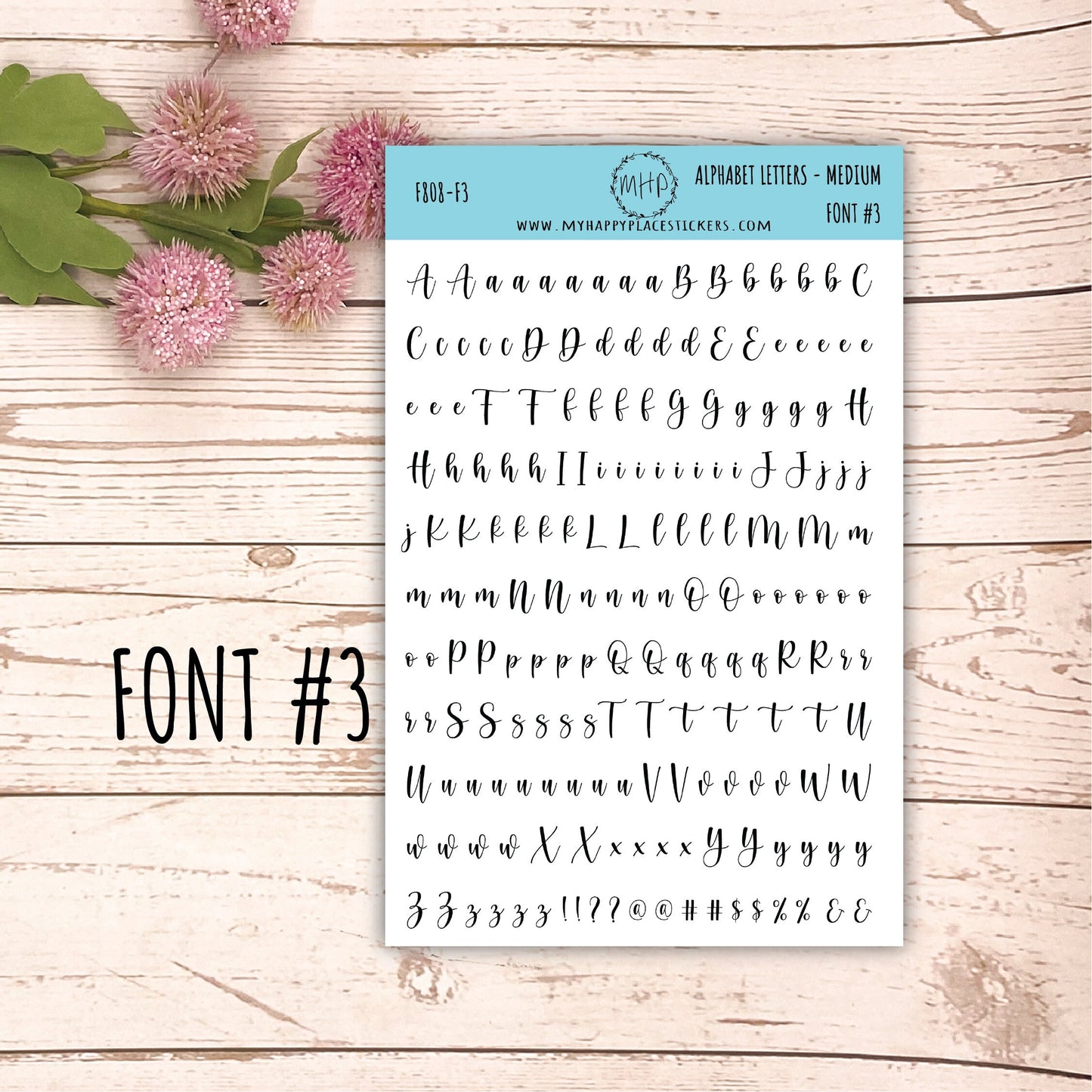 Alphabet Letters - Medium Size Stickers. || F808
