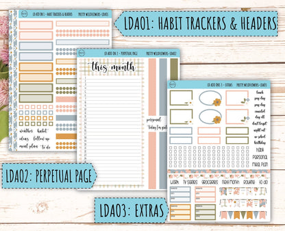 Sticker for 2024 Laurel Denise Planners. "Pretty Wildflowers" || MPPW