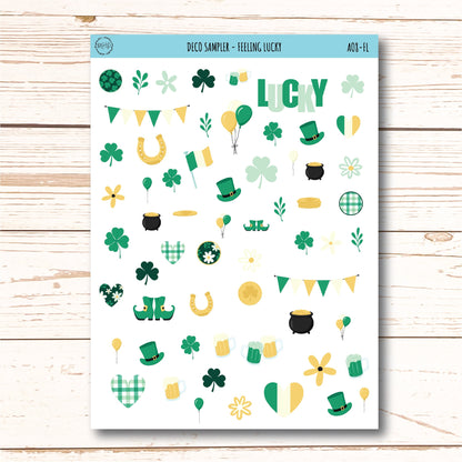 Decorative Planner Stickers " Feeling Lucky" || AO-FL