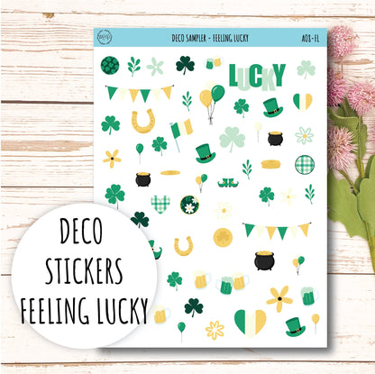 Decorative Planner Stickers " Feeling Lucky" || AO-FL