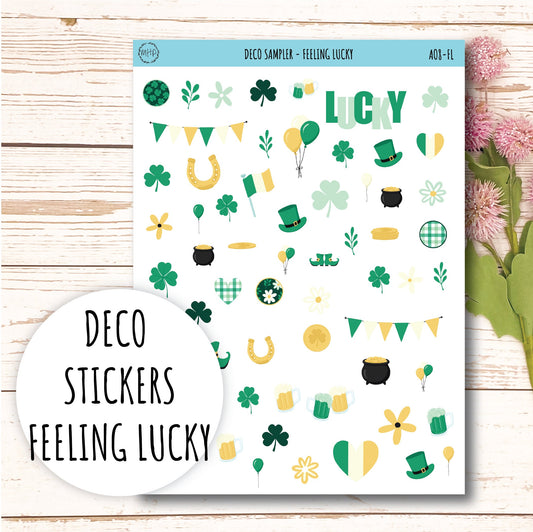 Decorative Planner Stickers " Feeling Lucky" || AO-FL