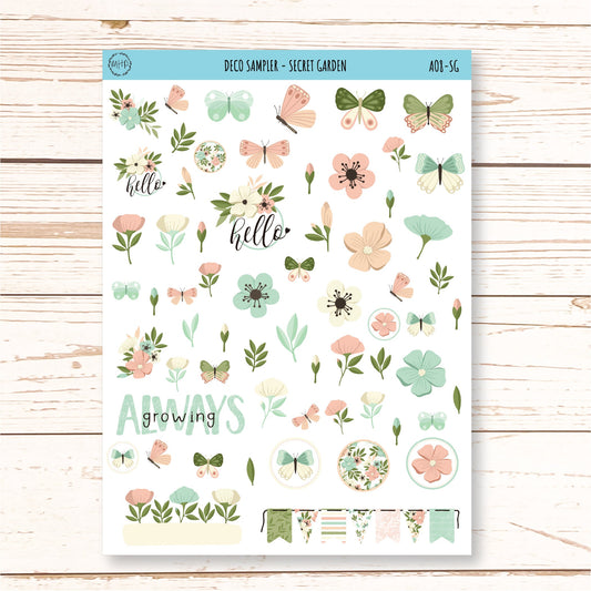 Decorative Planner Stickers "Secret Garden" || AO-SG