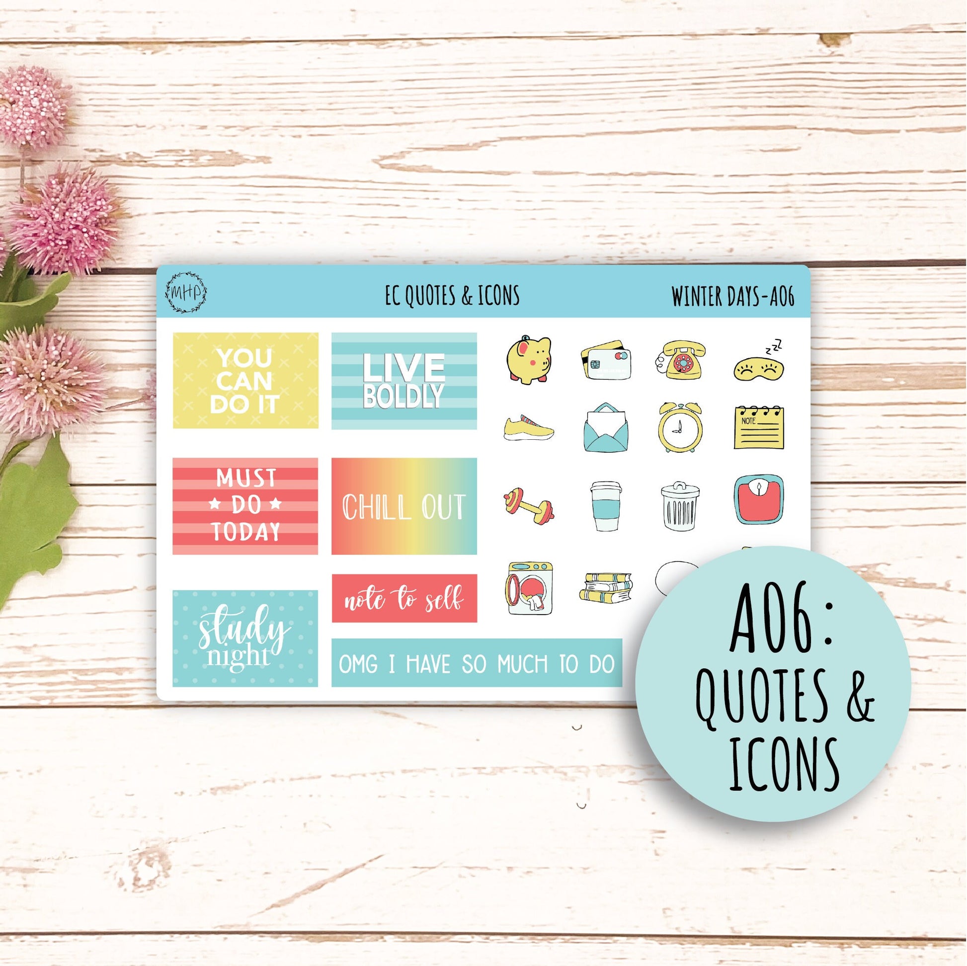 Add Ons Stickers for 7x9 Erin Condren Planners. August "Summer Time" || ST-AO