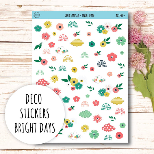 Decorative Planner Stickers "Brigh Days" || AO-BD