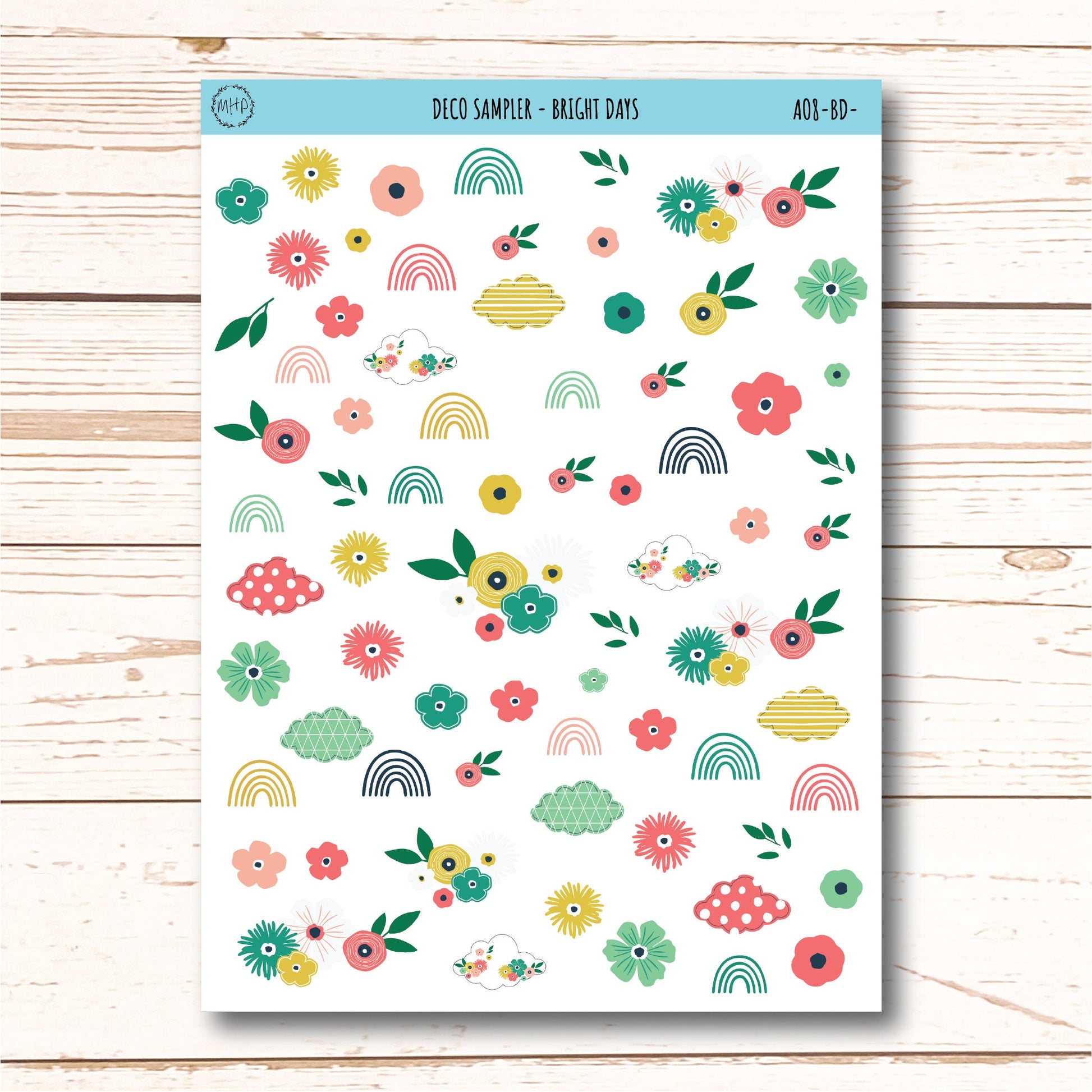 Decorative Planner Stickers "Brigh Days" || AO-BD