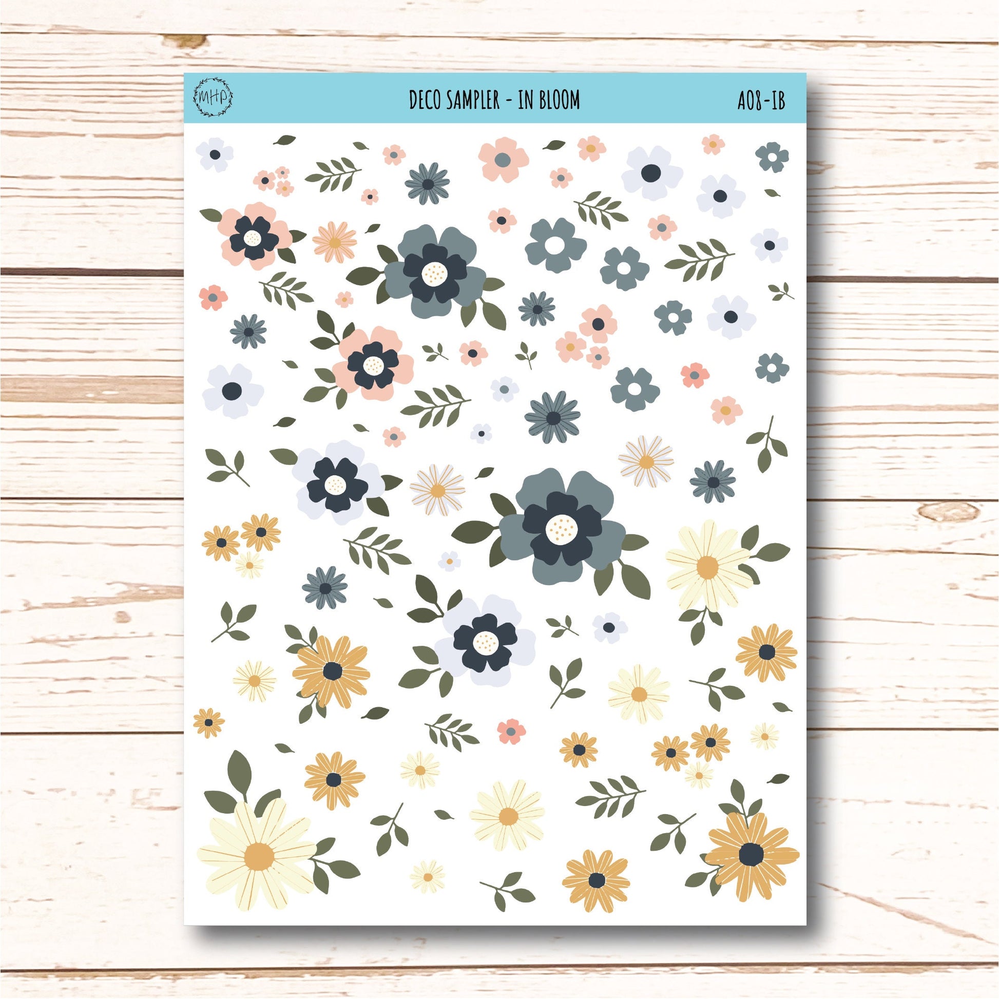 Decorative Planner Stickers "In Bloom" || AO-IB