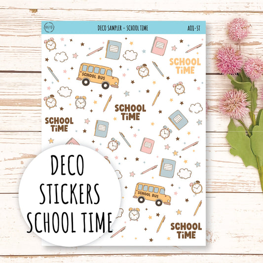 Decorative Planner Stickers "School Time" || AO-ST