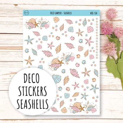 Decorative Planner Stickers "Seashells" || AO-SSH