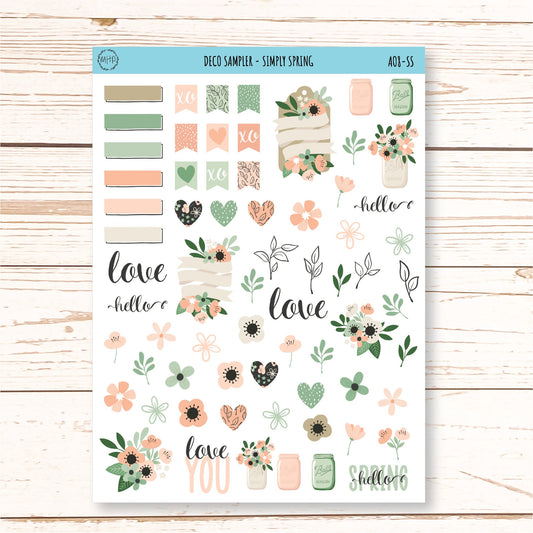 Decorative Planner Stickers "Simply Spring" || AO-SS