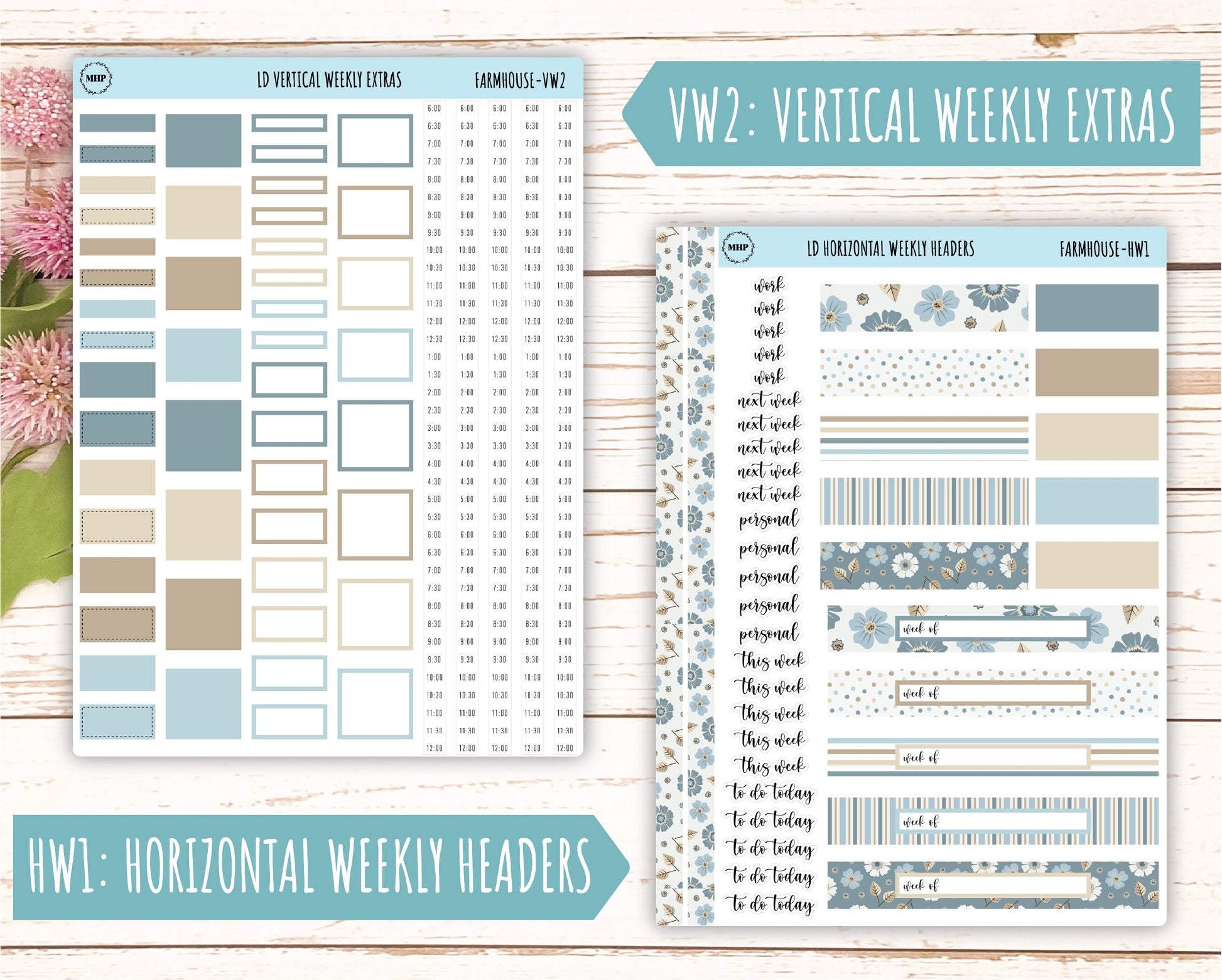 September Stickers for OG Laurel Denise Planners. "Farmhouse" || OGFH