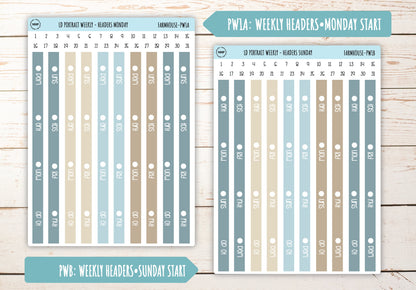 SEPTEMBER Stickers for Laurel Denise Portrait Planners. "Farmhouse" || PFH