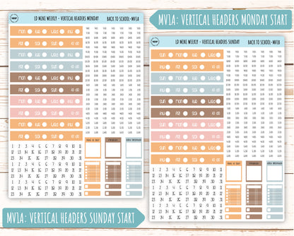 September Stickers for MINI Laurel Denise Planners "Back to School" || MBTS
