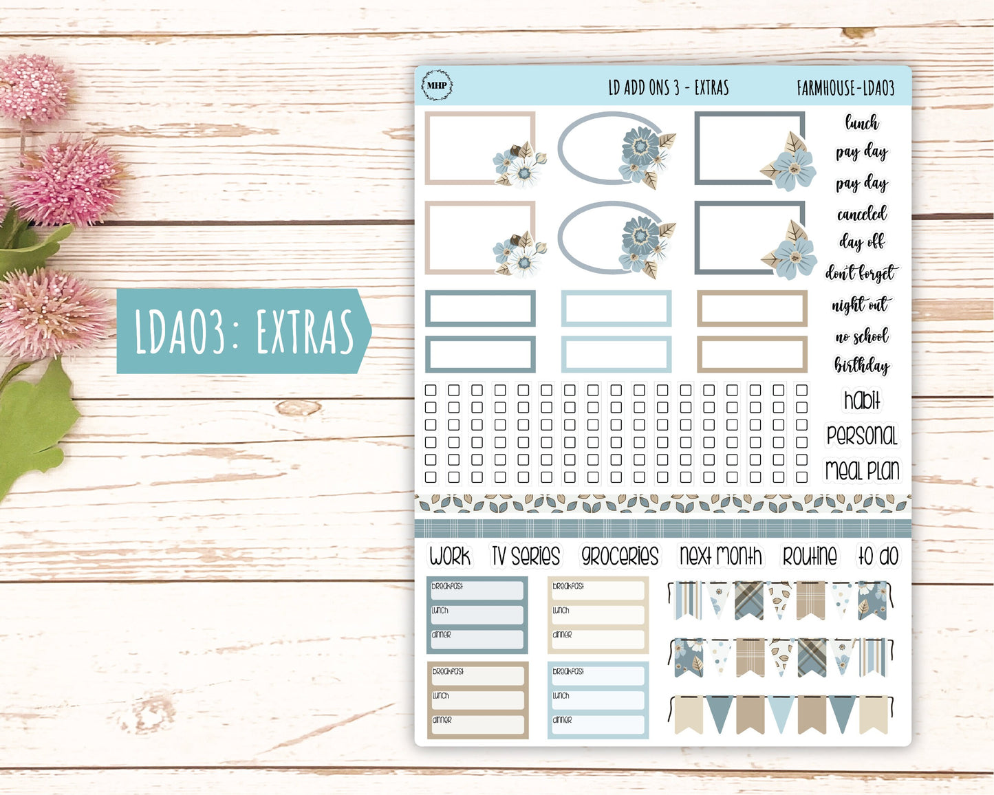September Stickers for OG Laurel Denise Planners. "Farmhouse" || OGFH