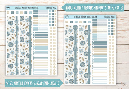 SEPTEMBER Stickers for Laurel Denise Portrait Planners. "Farmhouse" || PFH