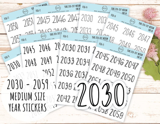 2030 - 2059 Years Stickers Size Medium. Timeline Stickers. || H586